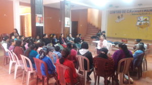 Mujeres indígenas de Totonicapán recibiendo capacitación. Guatemala.